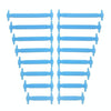 16 PCS / Set Running No Tie Shoelaces Fashion Unisex Athletic Elastic Silicone ShoeLaces(Light Blue)