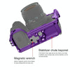 For Sony A7R5 / A7M4 PULUZ Metal Camera Cage Stabilizer Rig with Handle (Purple)