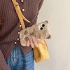 For iPhone 14 3D Capybara Plush Full Coverage Phone Case(Brown)