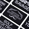 10PCS Hook and Loop Fastener Armband English Letter Embroidery Banner Color Random Delivery