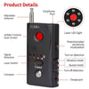 RF & Hidden Camera Detector - Bug Sweeper GPS Tracker Finder (Black)