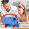 For Samsung Galaxy Tab S9 FE Boxing Series Kickstand EVA Shockproof Tablet Case with Shoulder Strap(Blue Red)