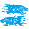 2 PCS/Set D-417 Lion Pattern Car Modified Decorative Sticker(Blue)