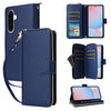 For Samsung Galaxy A56 Nine-card Slots Zipper Wallet Bag Leather Phone Case(Blue)
