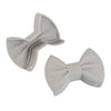 1 Pair Bowknot Silicone Insulation Clip Creative Kitchen Practical Gadgets(Gray)