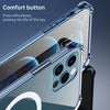 For Huawei Mate 40 Pro Magsafe Case Clear Four-corner Airbag Shockproof PC + TPU Case with Magnetic(Transparent)