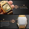 SKMEI 1220 Multifunctional Men Outdoor Business Noctilucent Waterproof Double Display Steel Watchband Wrist Watch (Blue)