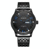 OCHSTIN 7255 Fashion Steel Strap Day-date Quartz Men Watch(Black Blue)