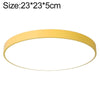Macaron LED Round Ceiling Lamp, Stepless Dimming, Size:23cm(Yellow)