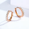S925 Sterling Silver Jewelry Earrings Inlaid Zircon Earrings(Rose Gold)