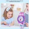 JNEW A369-86366 Children Waterproof Time Cognitive Cartoon Quartz Watch(Butterfly Manor)