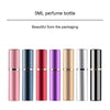 Portable Mini Refillable Glass Perfume Fine Mist Atomizers with Metallic Exterior, 5ml(Pink)