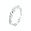 S925 Sterling Silver Platinum Plated Sparkling Simple Rivet Ring, Size: No.7(BSR530)