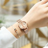 BINBOND B5907 Luminous Quartz Ladies Watch 30M Waterproof Calendar Steel Belt Watch(Pink)
