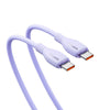 Baseus Pudding Series 100W Type-C to Type-C Fast Charging Data Cable, Length:1.2m(Purple)