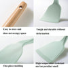 KU349 13 In 1 Storage Barreled Wooden Handle Silicone Kitchenware Set Non-Stick Cooking Spoon Shovel Kitchen Rack(Deep Green)