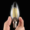 C35 E14 6W Dimmable LED Filament Light Bulb, 6 LEDs 450 LM Retro Energy Saving Light for Halls, AC 220V