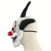 Halloween Festival Party Latex Wizard Clown Frightened Mask Headgear, with Hair