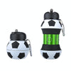 Outdoor Sports Anti-fall Water Bottle Portable Leak-proof Silicone Folding Cup, Shape: Football(550ml)