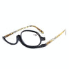 Makeup Presbyopic Glasses Monolithic Reading Glass Magnifying Glass, Degree: +150(Black)