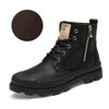 Men Boots Leather Martin Boots Men England High Men Shoe, Size:44(Black Nude Shoes)
