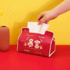New Year Cute Tissue Box Waterproof Tissue Box Dormitory Car Carrying Living Room Universal Tissue Box, Style: Wealthy