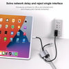 NK-1054Pro 2 in 1 8 Pin + USB-C / Type-C Male to 8 Pin Charging + Ethernet Female Adapter