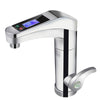 Intelligent Instant Digital Hot Water Faucet Hot and Cold Water Heater, EU Plug(Silver Grey)