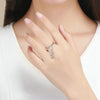 S925 Sterling Silver Star And Moon Open Ring Adjustable Ring