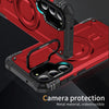 For Samsung Galaxy S23+ 5G Lens Holder MagSafe Phone Case(Red)