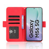For Samsung Galaxy M56 5G Skin Feel Calf Texture Card Slots Leather Phone Case(Red)