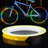 3 Rolls Bicycle Mountain Bike Motorcycle Sticker Car Contour Reflective Sticker Night Riding Reflective Sticker 1 x 800cm(Black Orange)