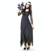 Halloween Costume Women Lace Chiffon Black Dress Ghost Bride Clothes Cosplay Game Uniforms, Size: M, Bust: 76cm, Waistline:70cm, Clothes Long:141cm