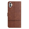 For Samsung Galaxy A06 4G Cowhide Texture Stitching Leather Phone Case(Coffee)