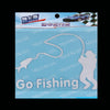 Go Fishing Styling Reflective Car Sticker, Size: 14cm x 9.5cm(Silver)