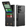 For Samsung Galaxy S25 Ultra 5G Vertical Flip Card Bag Holder Leather Phone Case(Black)