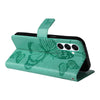 For Samsung Galaxy A26 5G Global 3D Butterfly Embossed Pattern Flip Leather Phone Case(Green)