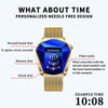 BINBOND Locomotive Concept Watch Men Live Black Technology Watch(Gold Net Belt-Full Gold-Blue Face)