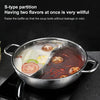 36cm 304 Stainless Steel Extra Thick Hot Pot Thickened Bottom Grid Pot