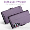 For Samsung Galaxy S25+ 5G CaseMe 023 Butterfly Buckle Litchi Texture RFID Anti-theft Leather Phone Case(Purple)