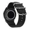 Washable Nylon Canvas Watchband, Band Width:20mm(Black with Silver Ring Buckle)