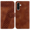 For Samsung Galaxy A36 5G / A56 5G Seven-shaped Embossed Leather Phone Case(Brown)