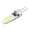 G4 2W 180LM Corn Light Bulb, 12 LED SMD 2835 Silicone, DC 12V, Small Size: 4.1x1x1cm(White Light)
