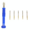 5-in-1 Precision Screwdriver Set, Blue, for Phone Repair (T5, T6, 0.8 Pentalobe)