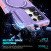 For Samsung Galaxy S24 Ultra 5G Sliding Camshield MagSafe Holder TPU Hybrid PC Phone Case(Pink Purple)