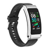 K50 1.08 inch Silicone Band Earphone Detachable IP67 Waterproof Smart Watch Support Bluetooth Call(Black Silver)