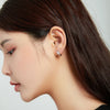 S925 Sterling Silver Bright Heart Ear Buckle Women Earrings