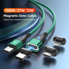ENKAY 3 in 1 PD100W Type-C to Type-C / 8 Pin / Micro USB Magnetic Fast Charging Cable, Cable Length:1m(Black)