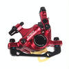 ZOOM HB100 Mountain Bike Hydraulic Brake Caliper Folding Bike Cable Pull Hydraulic Disc Brake Caliper, Style:Front(Red)