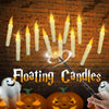 12pcs /Set LED Floating Candles Lights With Remote Control Christmas Halloween Decoration, Style: Glossy Magic Wand(Warm White Flash)